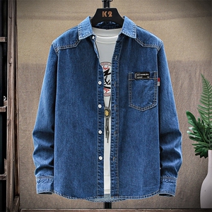 春季流行男牛仔衬衣时尚休闲长袖衬衫外套XZ310B-3-CY912-P55，男装衬衫，星座310B-3