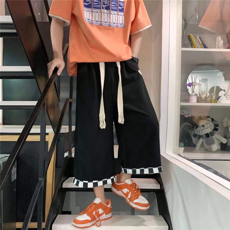 男夏季潮流时尚休闲短裤华夫格七分裤DK9004P28,男装休闲裤,星座1116-2