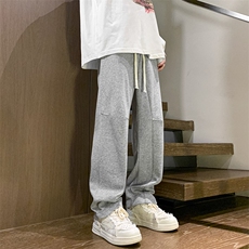 港风秋冬长裤美式高街卫裤宽松休闲针织拖地卫裤K23308-P40控58，男装休闲裤，星座717