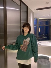 现货冬季带帽小熊卫衣，女装卫衣/绒衫，NEWR