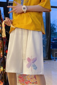 ！港风华夫格休闲裤子男卫裤男短裤男沙滩裤衩HFD13-P25图片