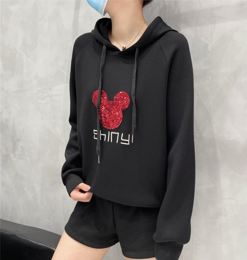 亮片米奇卫衣，女装卫衣/绒衫，韩外