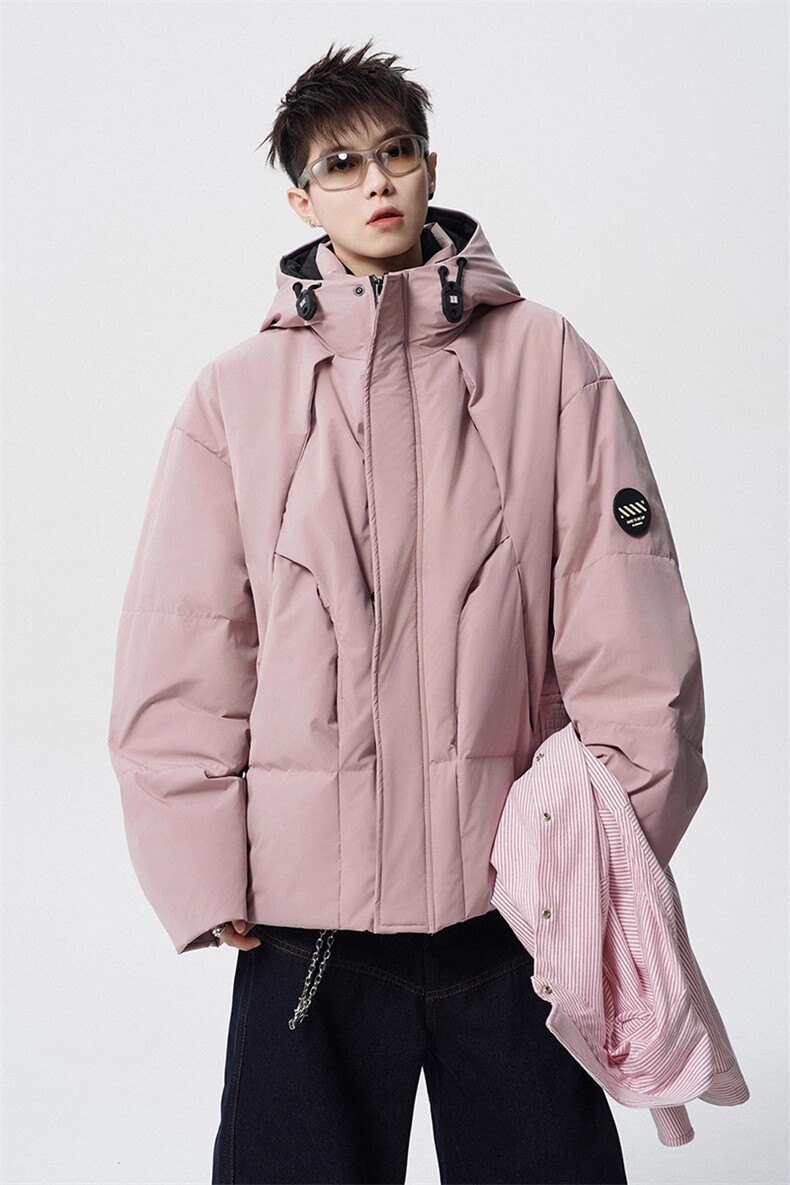 2025冬季美式潮牌立领夹克保暖羽绒服男潮牌休闲宽松羽绒服外套,男装夹克,电商A234