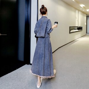 牛仔半身裙气质潮流韩版显瘦外套2021年两件套图片
