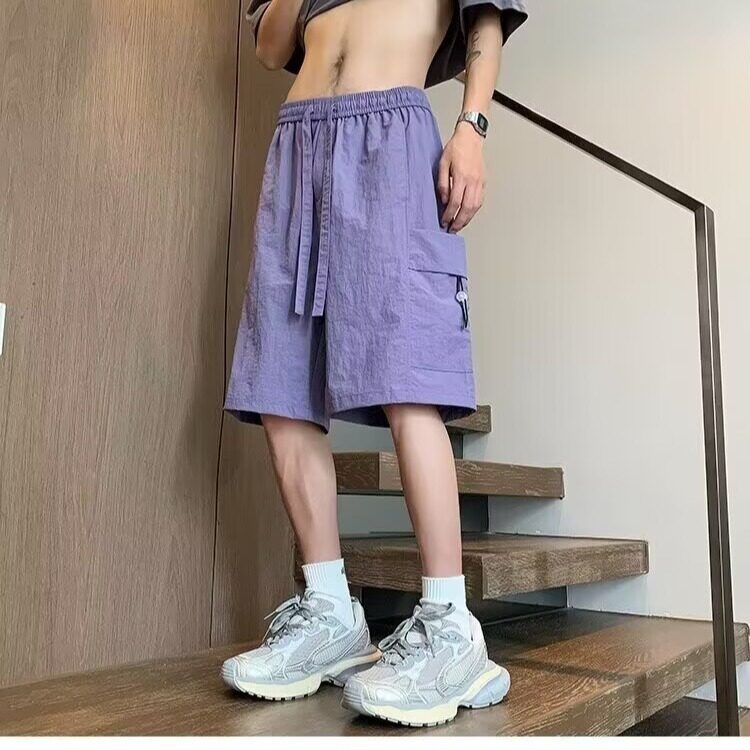 多巴胺速干短裤男士夏季薄款运动沙滩大裤衩休闲宽松五分裤子,男装牛仔裤,星座1210-1