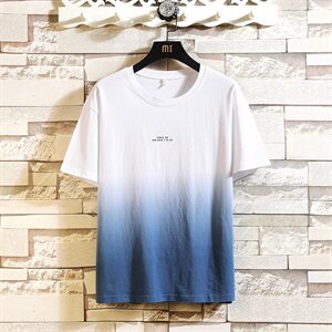 703-T185 夏季男式渐变吊染 休闲T恤男式半袖挂拍图片