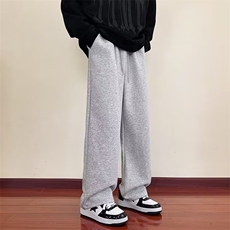 纯色大码卫裤男士春秋款休闲长裤子宽松潮牌运动裤垂感阔腿拖地裤，男装休闲裤，星座410-6（原星座1304-1）