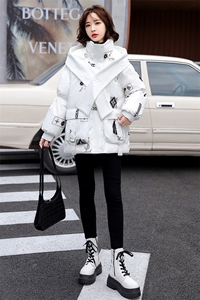 羽绒服女中长款2023年冬季新款韩版宽松显瘦90%白鸭绒外套潮图片