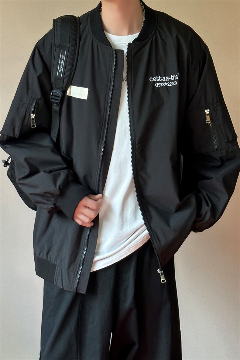 现货主推秋季休闲工装夹克外套男日系潮男棒球服A351-JK020-P95,男装夹克,电商A351