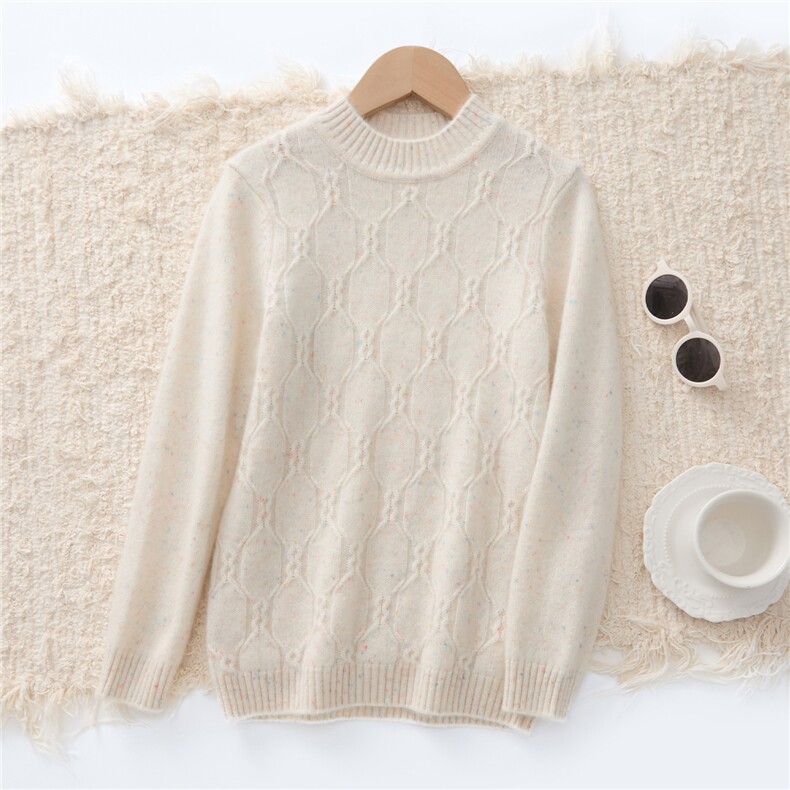 半高领儿童羊绒衫男女秋冬季加厚扭花山羊绒中大童打底毛衣，童装儿童羊绒衫，跳跳羊儿童羊绒衫