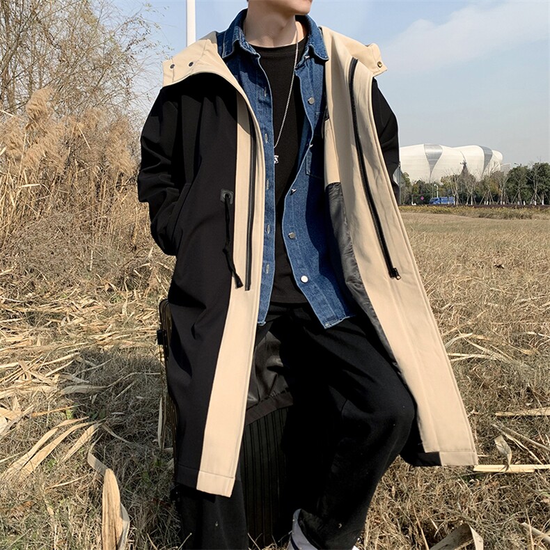 4W件长年大货冲锋风衣男中长款大衣男F996薄P95加棉P115外景C,男装风衣,星座401