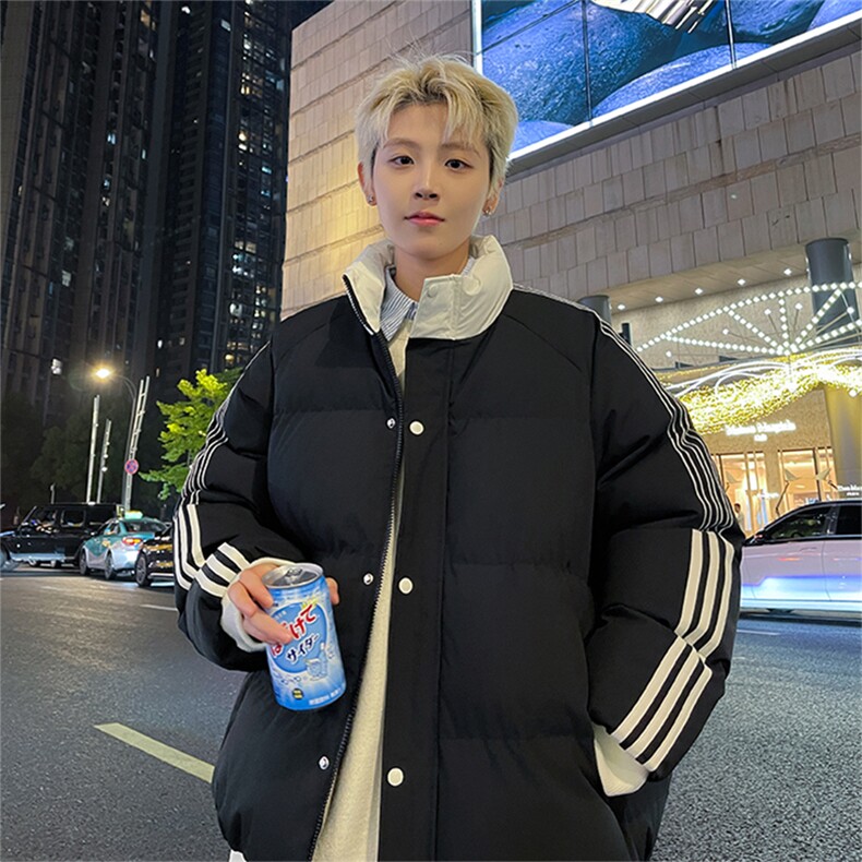 抖音得物可供视频拼接织带三防加厚羽绒棉衣外套面包棉服LL2288,男装棉衣,电商A486