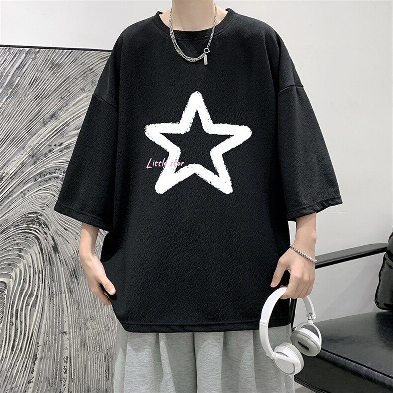 春夏季七分袖t恤男大码五分袖男短袖中袖Q11286-P30,男装T恤,电商A040