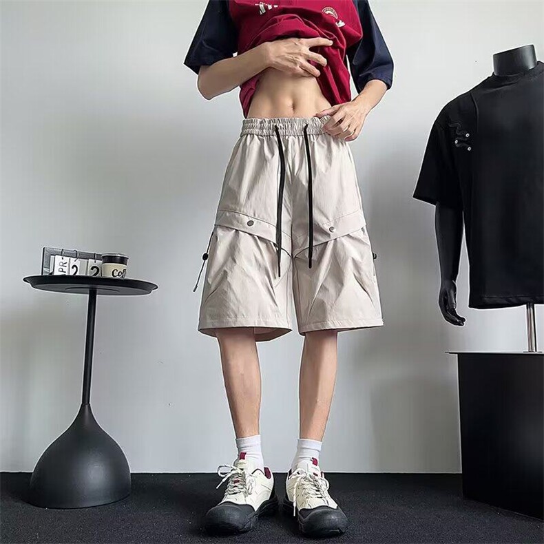 工装伞兵短裤男生夏季休闲机能大口袋五分裤D1107310B-1-P35,男装牛仔裤,星座310B-1