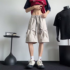 工装伞兵短裤男生夏季休闲机能大口袋五分裤D1107310B-1-P35，男装牛仔裤，星座310B-1