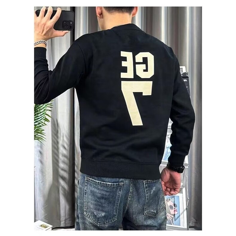 高端无帽男士卫衣潮牌宽松休闲打底衫春秋季2025年新款秋装上衣服,男装T恤,星座506A