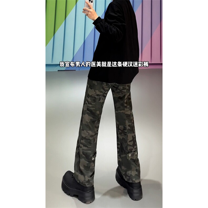 B221美式ins高街暗黑小众铆钉迷彩牛仔裤LK24386-特P46控78,男装休闲裤,电商B221