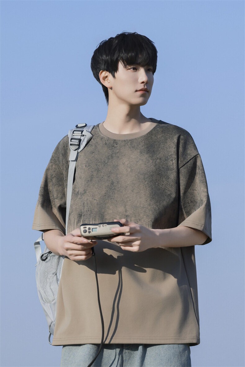 7A抗菌夏季大码潮流时尚动漫印花男士短袖,男装T恤,星座1107-1