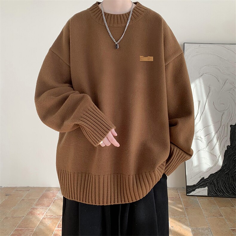 半高领毛衣男士大码针织衫男毛线衣男M18293-P45加绒款-P65,男装针织衫/毛衣,电商A040