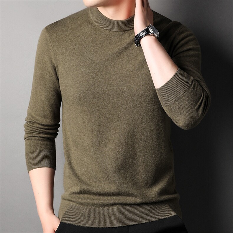 F815631羊毛抗起球主推新款中青年半高领男羊毛衫数据好图片