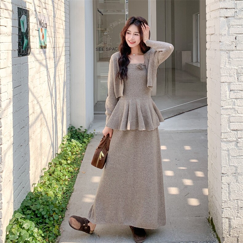 新品615-P155-K248-毛衣三件套,女装套装/套裙,2C275