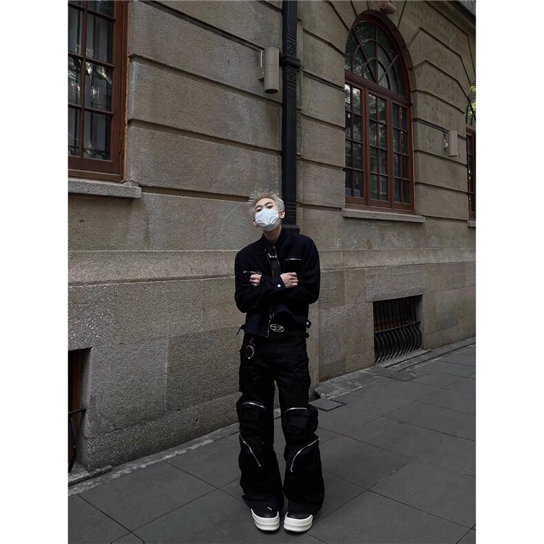复古做旧水洗牛仔外套男女工装短款小众金属设计夹克LF45088-P70,男装工装外套,星座1008