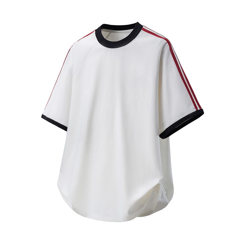 可二开三条杠重磅撞色棉M-5XL大码短袖T恤男CT78316P31控49.8，男装T恤，星座226-1