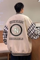 港风秋季新品潮流宽松呢料夹克棒球服外套男女G6707P85控108，男装夹克，电商A268A