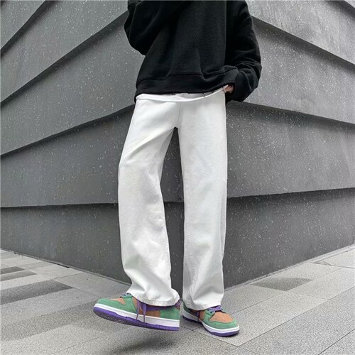 牛仔裤男秋冬加绒直筒宽松阔腿休闲长裤N264P38加绒45,男装牛仔裤,星座1116-2