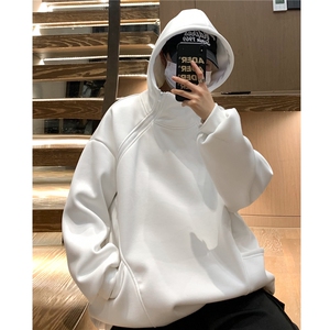 秋装新品  双拉链重磅连帽情侣中性卫衣设计感外套男女 H931 P68图片