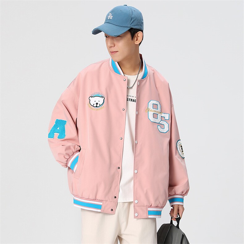 秋冬款棒球服外套男潮牌潮流字母刺绣情侣学生夹克22102-P65控118,男装夹克,星座717