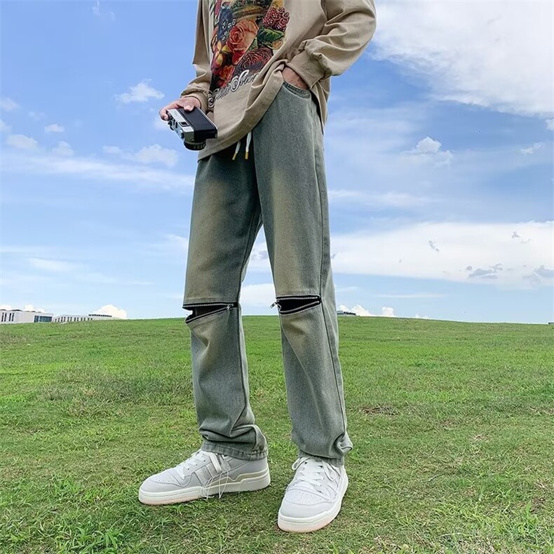 青春流行ins男直筒水洗牛仔裤T8803P42,男装牛仔裤,星座1116-2