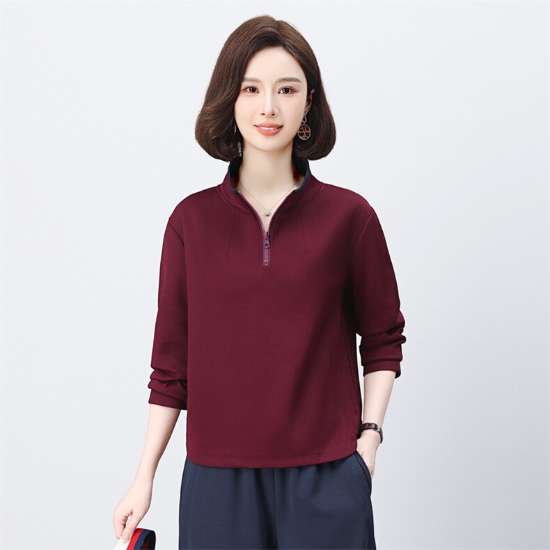 长期有货半拉链立领卫衣女2026年春秋新款小个子时尚宽松休闲上衣,女装卫衣/绒衫,璐依舞