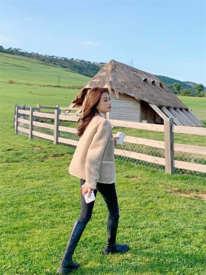 皮毛一体外套，其它，唯品