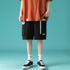 7XL~M码2023夏季新款大码中性风撞色立体袋工装短裤男女休闲中裤,男装休闲裤,钱塘717(原712)