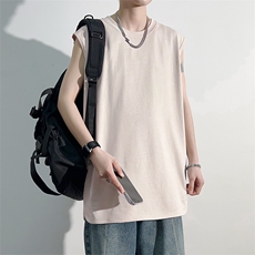 港风冰感无袖T恤宽松百搭纯色光板背心TC3162-P25，男装背心/马甲，星座717
