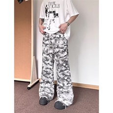 美式潮牌高街迷彩工装休闲裤宽松复古嘻哈风高腰阔腿裤NZX504，男装工装外套，星座516A
