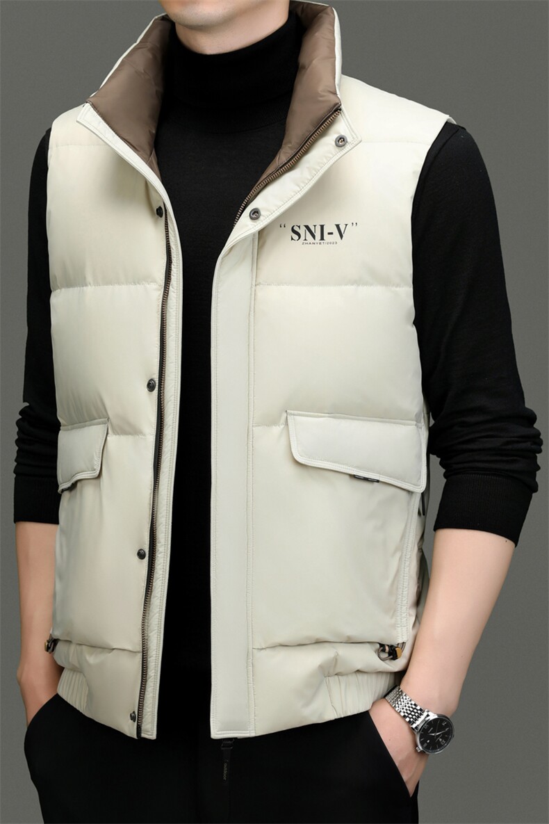 DF89499钱塘2020-2冬季商务厚款百搭休闲中年男士背心羽绒服P195,男装羽绒服,钱塘207-2