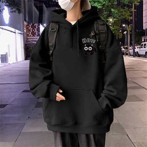 CM072P60加绒65重磅纯棉卫衣秋冬新款高街帽衫宽松潮牌连帽外套图片