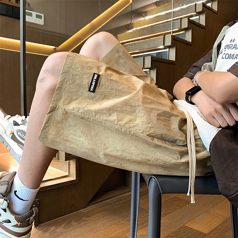 2025夏季扎染直筒宽松速干短裤大码休闲裤A017K738P35，男装休闲裤，电商A017