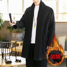 2020冬季中国风开衫加绒加厚亚麻长袖开衫披风男外套D584P105，男装针织衫/毛衣，星座312B-2