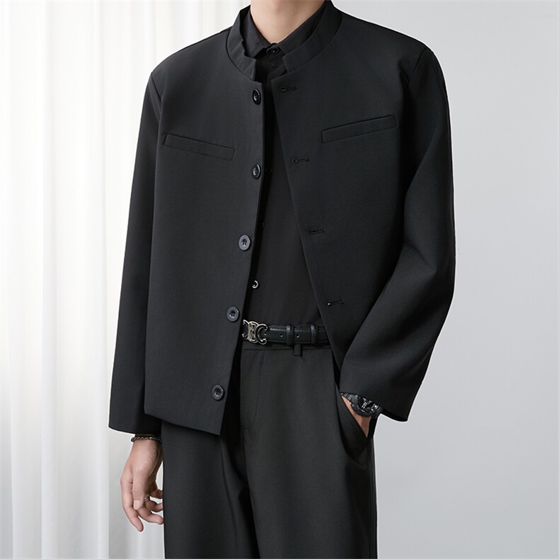 新中式高级感中山装春秋休闲立领西装外套-TZ744，男装西服套装，星座1002-2