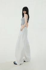 2025复古破洞宽松廓形香蕉牛仔裤女百搭休闲阔腿弯刀裤YD9007-P75，男装牛仔裤，星座509