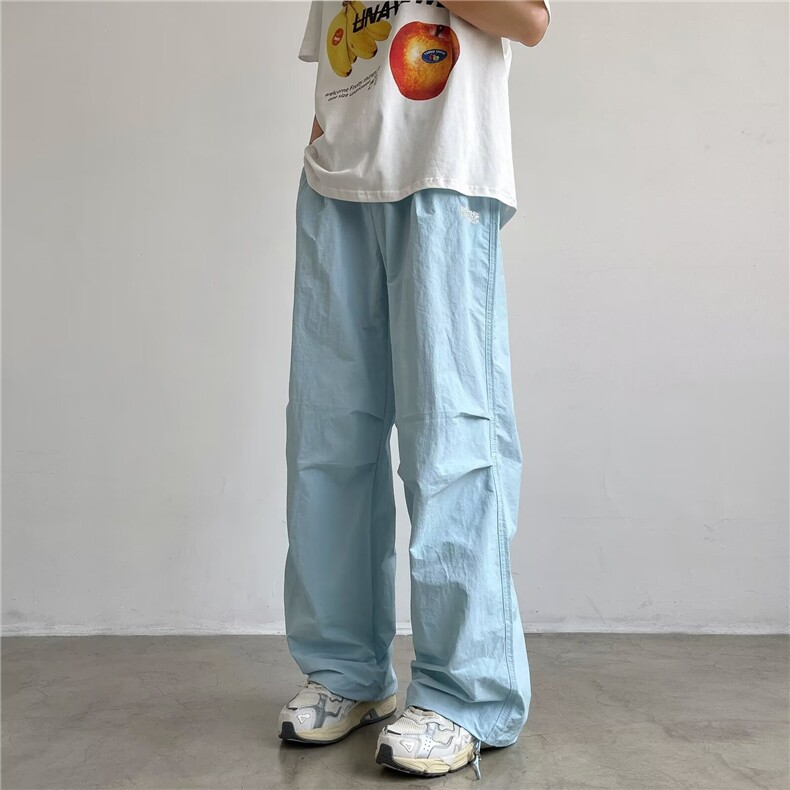 直筒长裤潮时尚潮牌青春流行百搭运动裤宽松型纯色休闲裤夏季，男装休闲裤，星座716-2