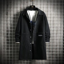 FY648-P78-限价108冬季长款牛仔风衣男士长款潮流大码外套，男装风衣，星座103A