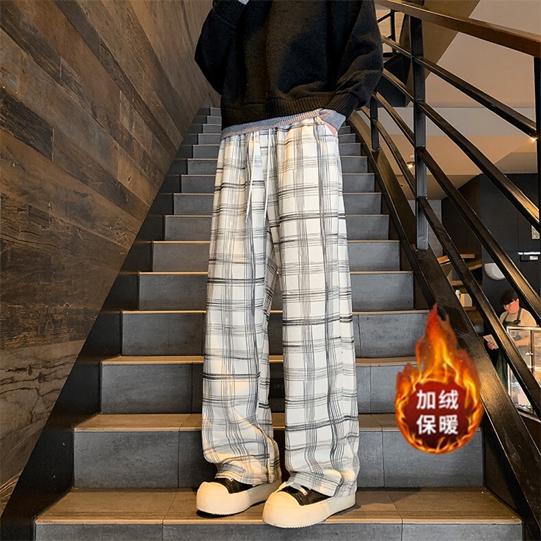 秋冬灯芯绒格子保暖休闲裤 A559-1特P45控78 有薄款A559P35图片