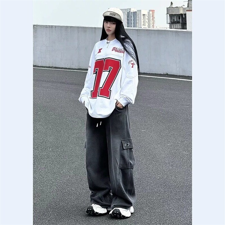 W8081-P48网络图美式街头冰球服复古橄榄球潮长袖卫衣,男装卫衣,星座1608-2