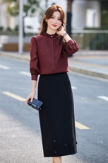 BAO现货2026春季新款时尚气质优雅女高级感减龄显瘦长袖百搭衬衣，女装衬衫，卡杰菲