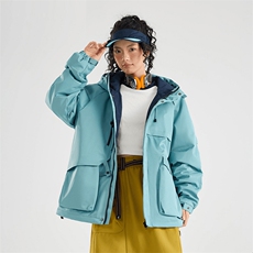 现货5W件冬季三防美式boxy解构连帽雪山冲锋衣棉衣男女棉服厚外套，男装夹克，电商A443