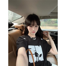 美式复古字母印花短袖T恤男女夏季宽松休闲百搭圆领半袖上衣TX103，男装T恤，星座208-5